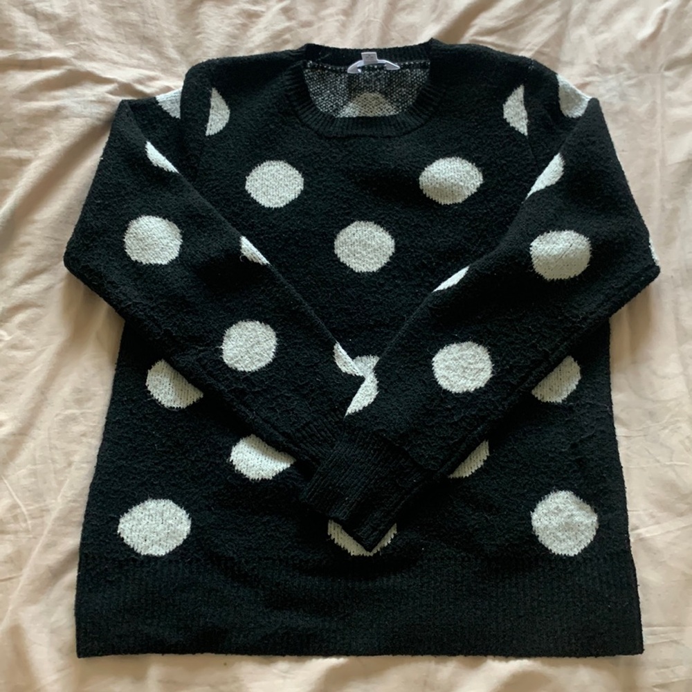 Time & Tru Small 4-6 polka dot sweater